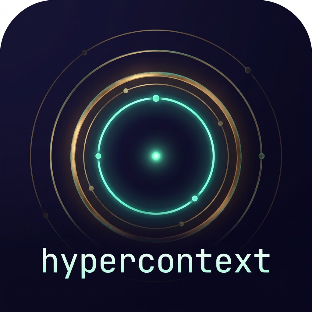 Hypercontext icon — concentric rings orrery